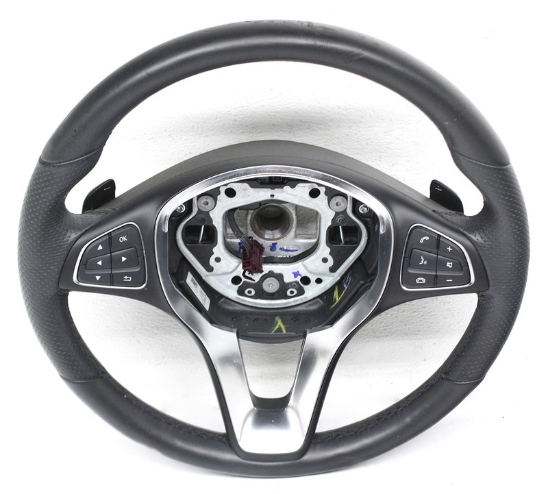 OEM Steering Wheel For Mercedes-Benz GLE SUV Coupe Black Leather 00046054039E38