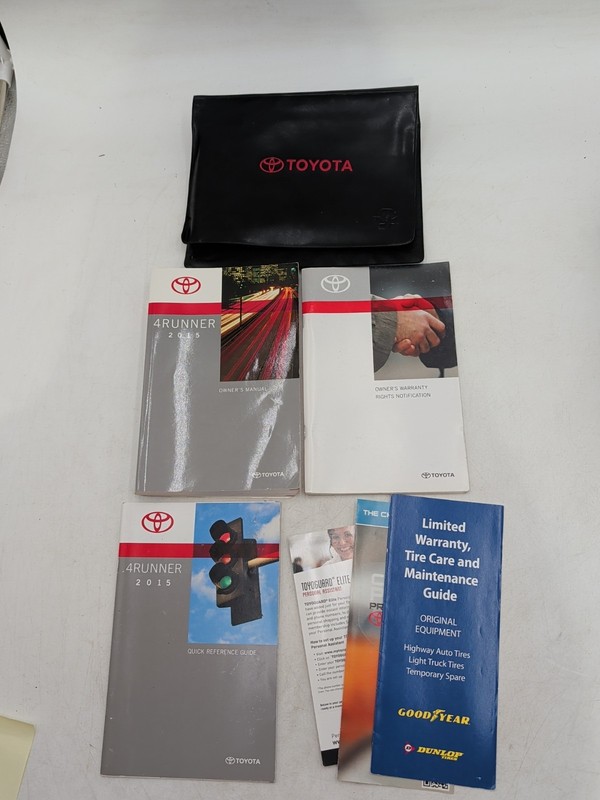 2015 Toyota 4Runner Owners Manual SR5, Trail, Limited, and TRD Pro With Case