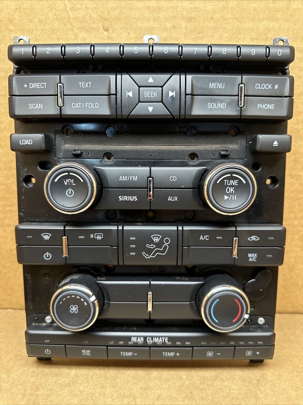 2009-2012 FORD FLEX RADIO FACE AC CONTROL CLIMATE BLACK TRIM OEM AA8T-18A802-AB