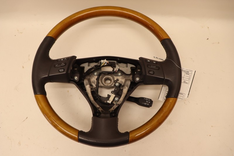 2006-2008 LEXUS RX400H STEERING WHEEL LEATHER WOOD MULTIFUNCTION OEM