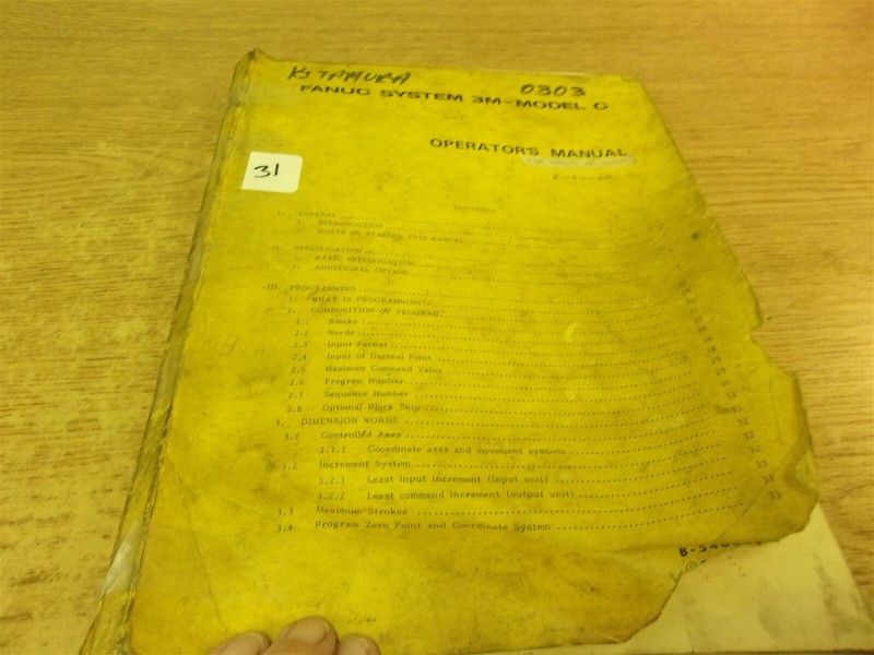 Fanuc 3M Model C Operator's Manual B-54004E "31" *FREE SHIPPING*