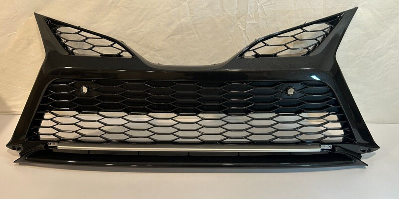 2021-22 Toyota Camry SE XSEFront Lower Grille W/ Park Sensor Holes Black
