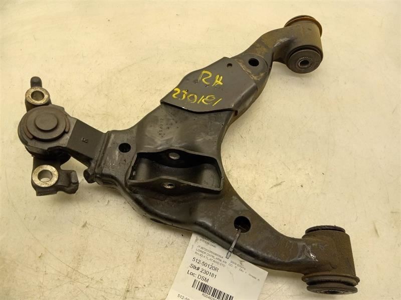 04-09 LEXUS GX470 4.7L AWD AT PASSENGER FRONT LOWER CONTROL ARM ASSEMBLY