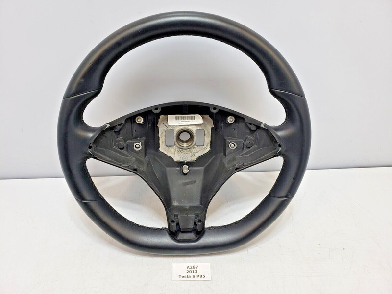 ✅ 12-20 OEM Tesla Model S X Driver Steering Wheel Leather Black