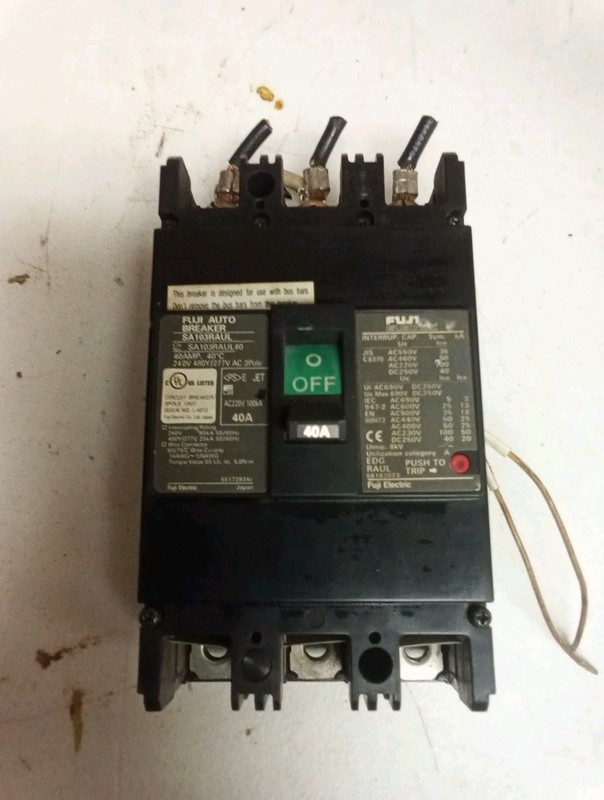 Fuji Electric 3 Pole Circuit Breaker SA103RAUL 40 40 AMP 240 VOLT