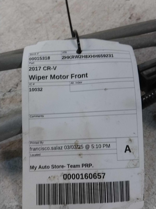 2017 Honda CR-V Wiper Motor OEM Maroon 79K Miles Warranty 76505T0LA01