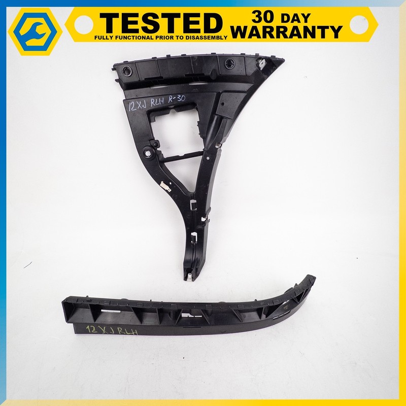 10-19 JAGUAR XJ REAR LEFT DRIVER SIDE BUMPER MOUNTING BRACKET SET OF 2 OEM