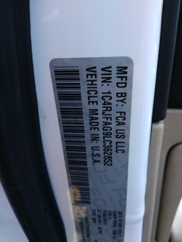 2020 JEEP GRAND CHEROKEE Frame Crossmember OEM 4877621AD White 98K Mi