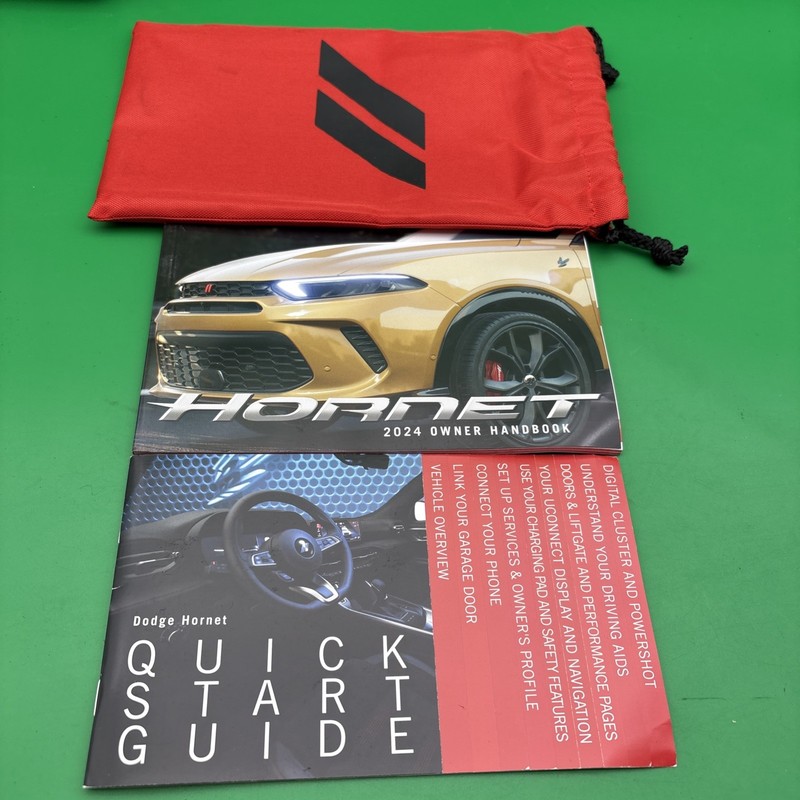 2024 Dodge HORNET Owners Manual Quick Start Guide With Canvas Cover