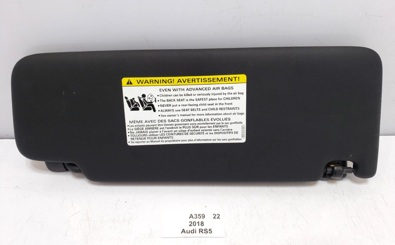 ✅ 17-24 OEM Audi RS5 A4 A5 S5 Front Left Driver Side Sunvisor Sun Visor Black