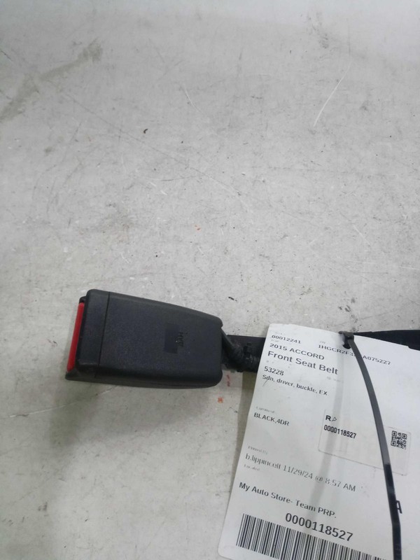 2015 Honda Accord Seat Belt OEM Black 4DR 118K Miles Genuine Used Part