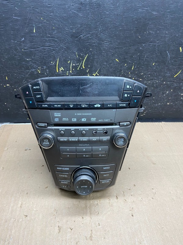 2007 to 2009 Acura Mdx Radio Stereo 6 CD Player Climate Control Pan OE ab2016 DG