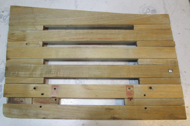 Vintage Marine Boat Teak Wood Swim Platform Deck 25.75" x24" x 17.5" x 15.75"