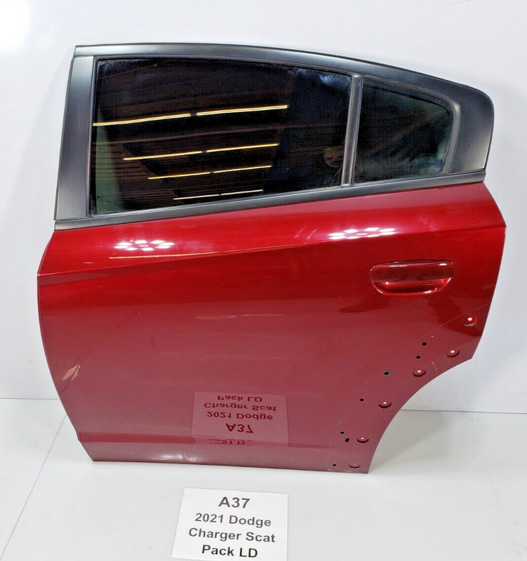 ✅ 11-23 OEM Dodge Charger SCAT Rear Left Driver Side Door Shell Red W/ Glass 9k