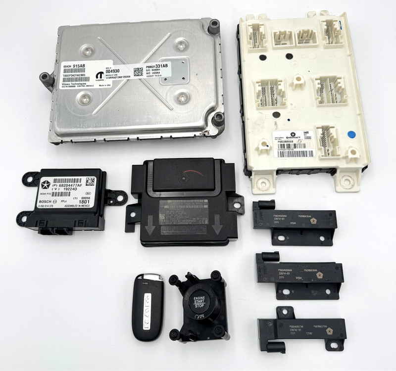 ✅ 2013-2024 RAM 1500-3500 ENGINE CONTROLLER MODULE BCM IGNITION SWITCH SET OEM