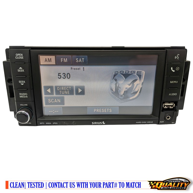 2008 - 2010 CHRYSLER DODGE JEEP Radio AM/FM CD Player MP3 DVD HDD Display OEM
