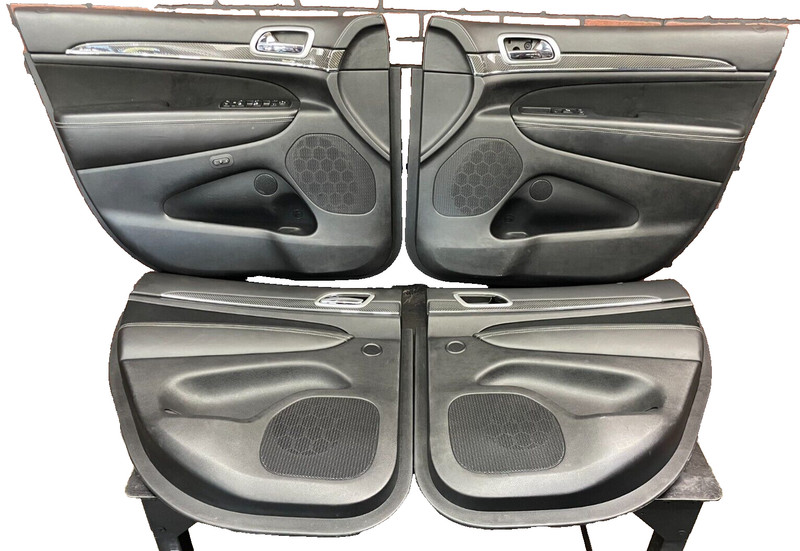 2011-2013 Jeep Grand Cherokee SRT8 Carbon Fiber Trim Black Door Panels Card Set