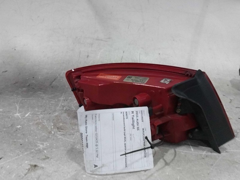 Used Right Tail Light Assembly fits: 2015 Audi S5 incandescent bulb opt 8SA quar