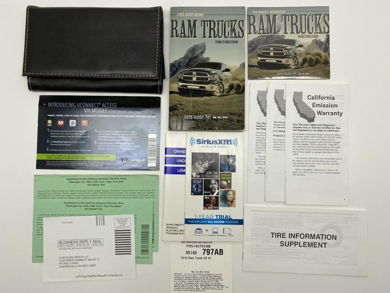 Owners Manual 2015 Dodge Ram Truck 1500 2500 3500 86680