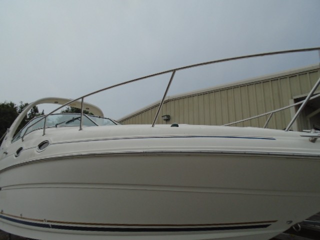 USED 2001 SEA RAY 280 28' SUNDANCER CABIN CRUISER COMPLETE BOWRAIL ASSY bow rail