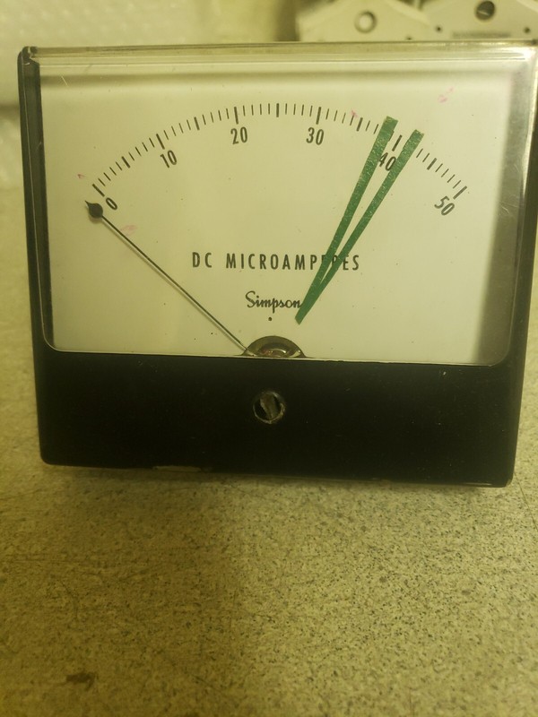 Simpson 5173843 DC Microamperes Panel Meter Gauge *FREE SHIPPING*