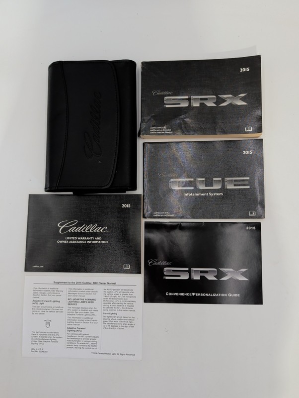 2015 Cadillac SRX Owners Manual With Navigation System & Case Included