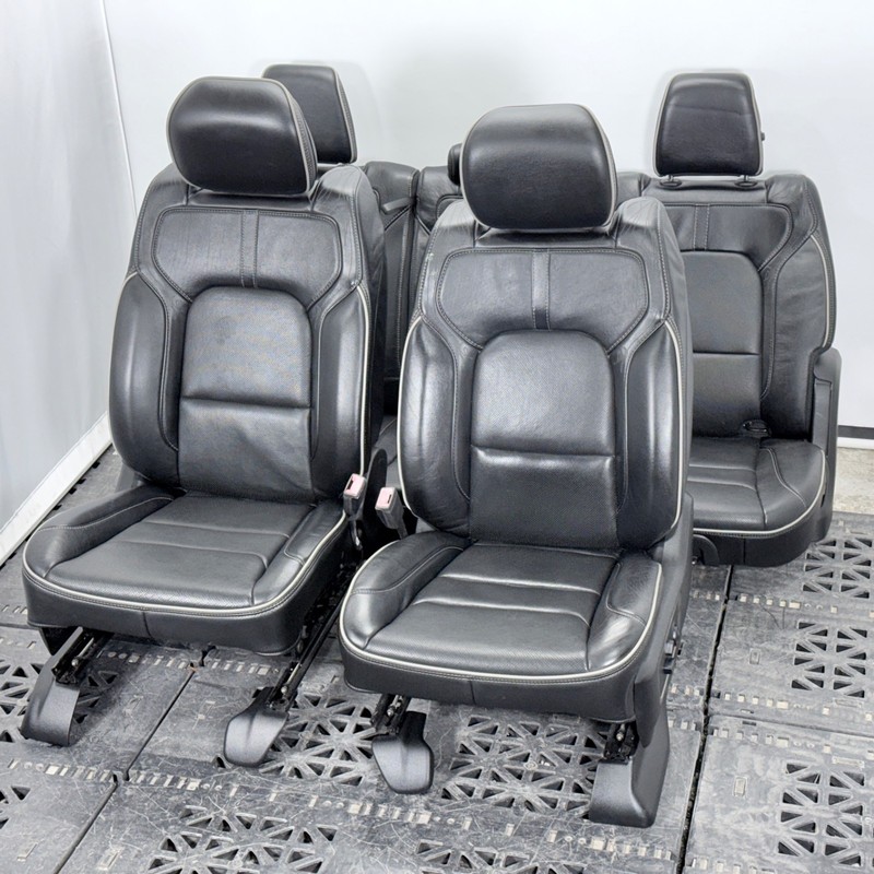 ✅ 19-25 RAM 1500 5th Limited CREW CAB OEM (4) LEATHER SEAT SET Black HEATED VENT