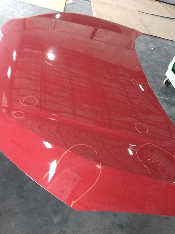 2017 Honda Civic OEM Hood Panel Red 2DR Coupe Used 60100TBAA00ZZ