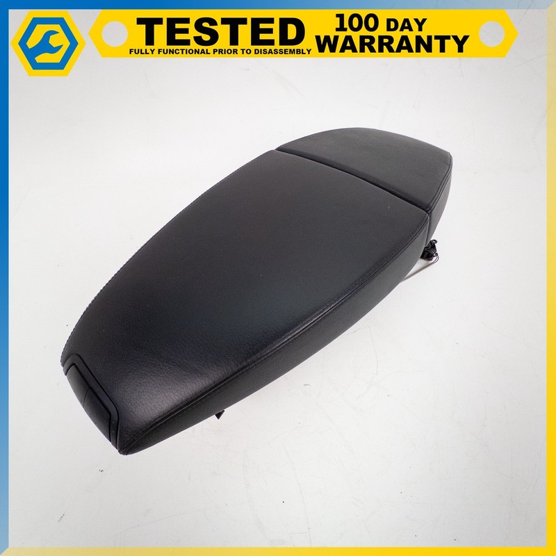 04-10 BMW M6 650I 645CI CENTER CONSOLE ARMREST COVER LID BLACK OEM