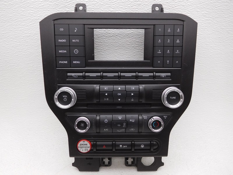 OEM Ford Mustang Radio Temp Control Panel Face Plate Push Start-Scuffs, Plug Chi