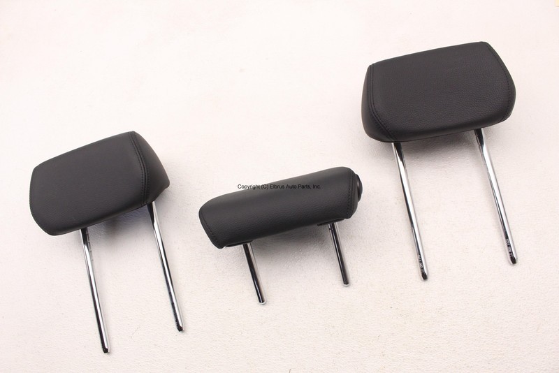 2013 2014 2015 BMW 335xi REAR HEADREST SET OF 3 LEATHER BLACK SEDAN OEM