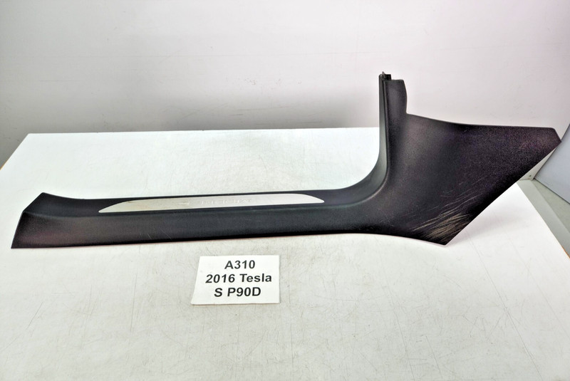 ✅ 12-20 OEM Tesla S Front Left Driver Sill Plate A Pillar Trim Cover Panel NOTE*