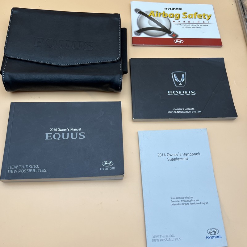 2014 HYUNDAI EQUUS OWNERS MANUAL,supplement,digital&navigation Guide, With Case