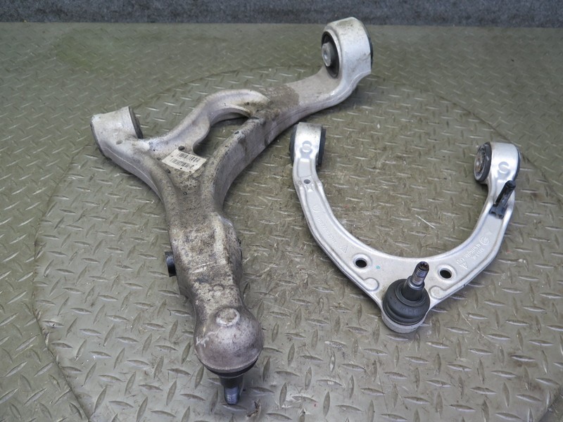 2011-2014 PORSCHE CAYENNE 958 AWD FRONT LEFT SIDE UPPER & LOWER CONTROL ARM SET