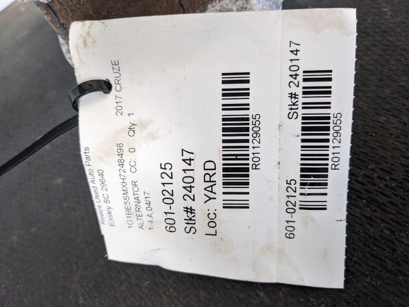 Alternator Fits 16-19 CRUZE 1129055