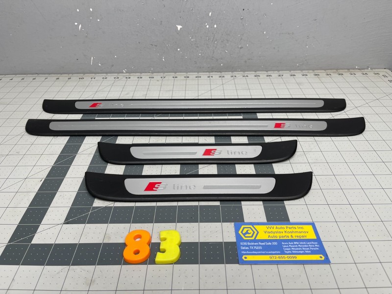 12-18 Audi A6 S6 DOOR SILL PANEL SCUFF PLATE STEP COVER TRIM SET OEM
