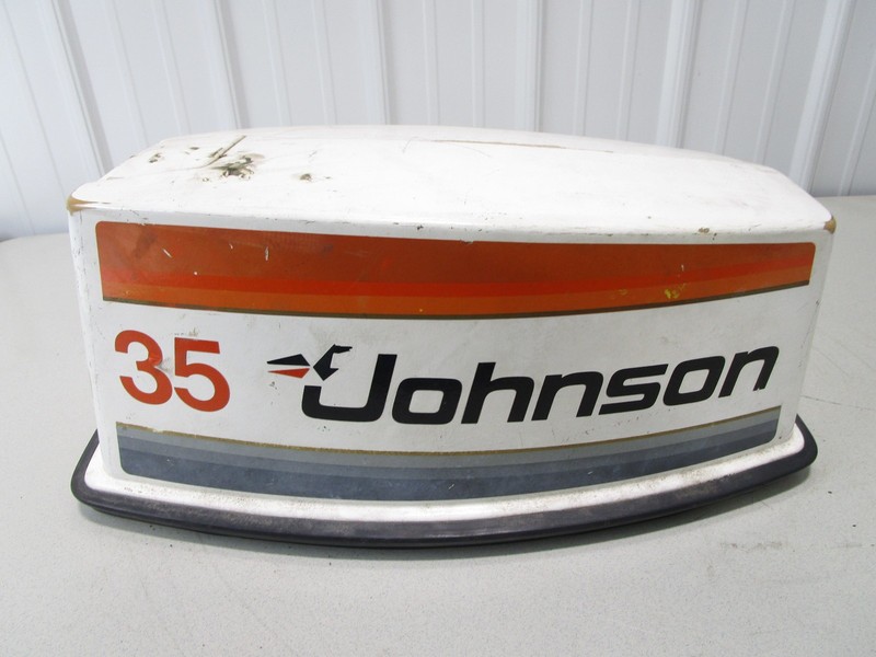 388736 Johnson Outboard 35 HP Top Cowl Motor Engine Cover Electric Start 1978