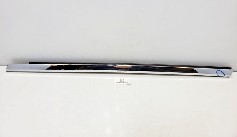 ✅ 12-20 OEM Tesla Model S Front Left Driver Exterior Chrome Belt Molding NOTE*
