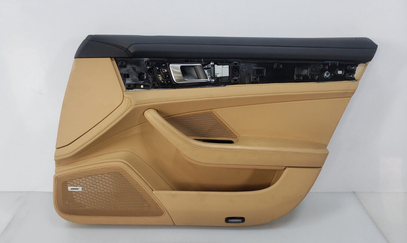 ✅ 17-22 OEM Porsche Panamera 971 Front Passenger Door Card Panel Beige Tan Sand