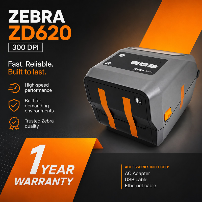 Restored🔱Zebra ZD620 (Earlier Model Than ZD621) DT & TT Label Printer