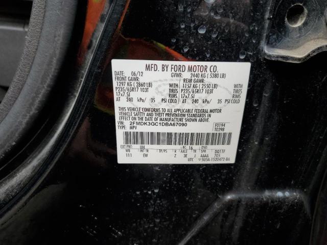 2013 Ford Edge Speedometer Gauge OEM Black Used 154K Miles DT4T10849BA