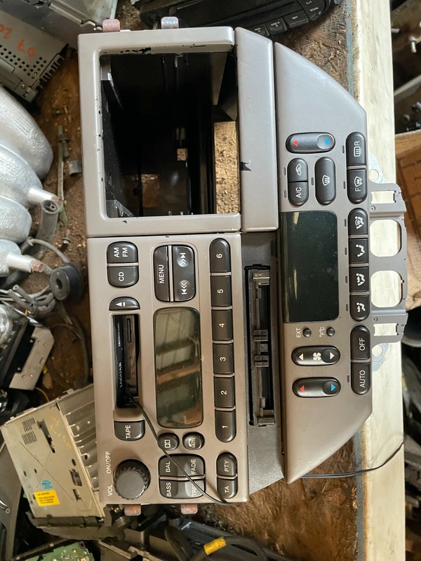 00-03 JAGUAR S TYPE OEM RADIO STEREO CD PLAYER W/ HEATER A/C AC CLIMATE CONTROL