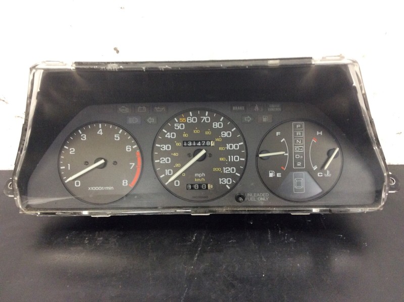 88-89 Accord 4Dr LXi AT Instrument Cluster Speedo Tacho Meter Gauges 131k OEM