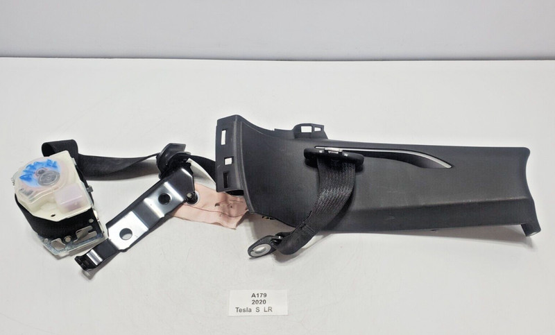 ✅ 16-20 OEM Tesla Model S Rear Left Driver Side 2nd Row Seat Belt W/ Trim