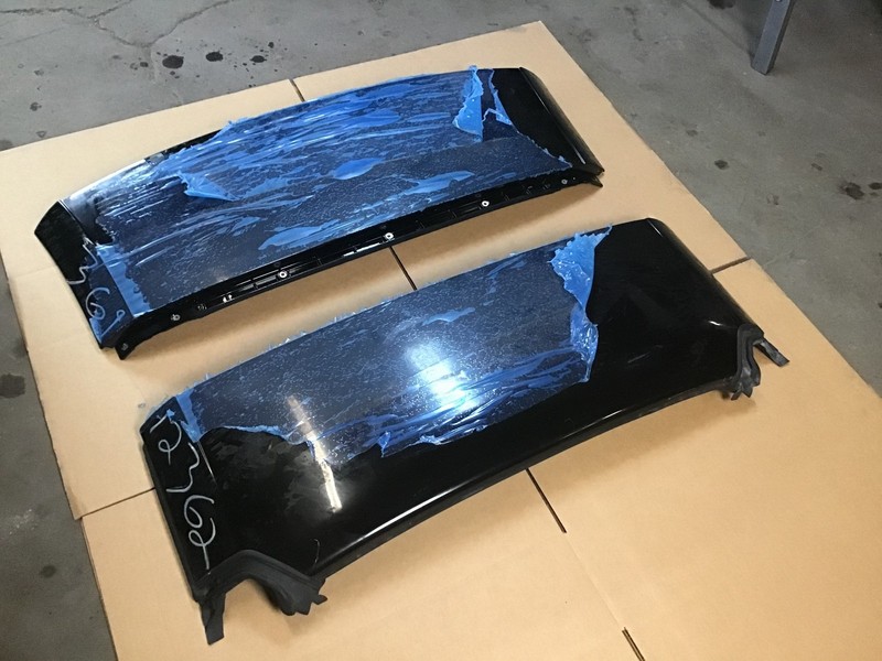 McLaren 650S 2015 Front Rear Roof Top Panel Black Set 2 PCS 15-17 :Y
