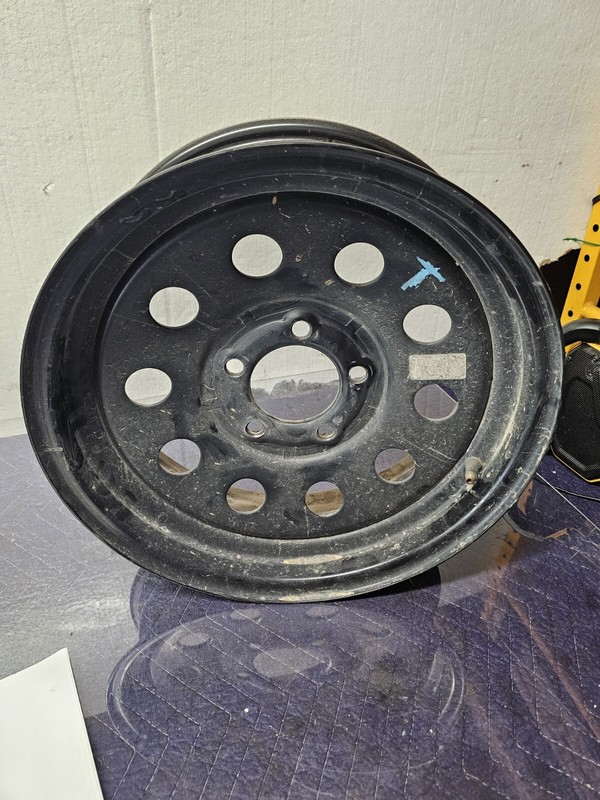 Trailer Steel Silver Mod 15" X 5" Wide 5 LUG Rim Wheel Hub