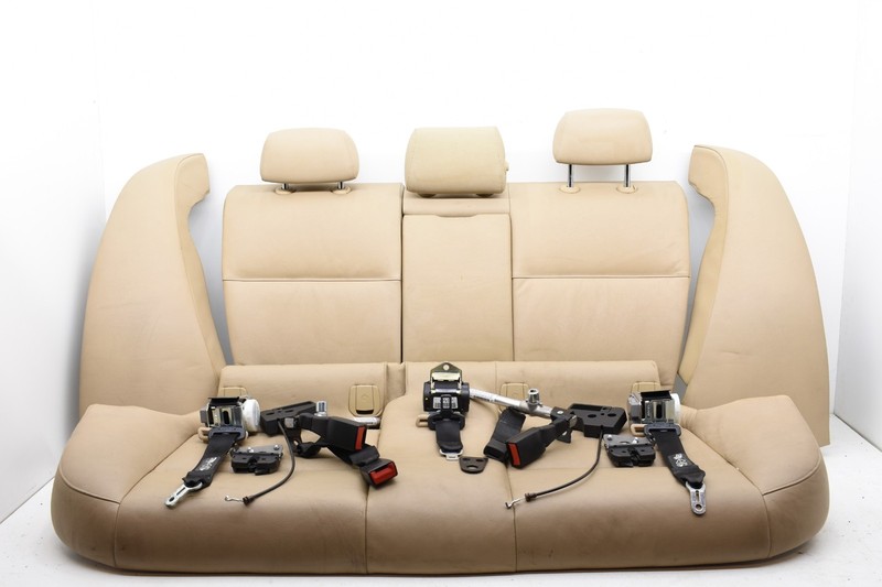 2007 BMW E90 328i Sedan Rear Folding Seat Full Set With Latches BEIGE OEM KW77