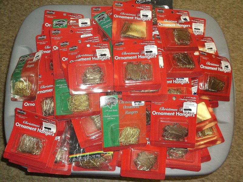 NEW LOT OF 76 STERLING 1 3/8" CHRISTMAS ORNAMENT HANGERS 100 PK. FREE SHIPPING