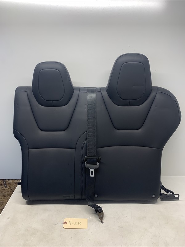 2021 2022 2023 Tesla S MS Rear Left & Center Seat Upper Back Cushion Black 3233
