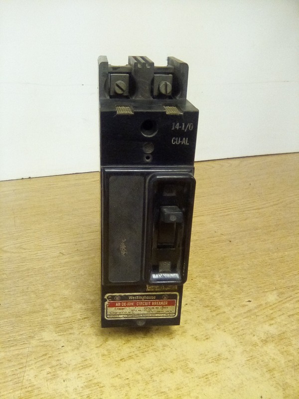 Westinghouse F2050 F-Frame 50 Amp 2 Pole Circuit Breaker AB De-ion